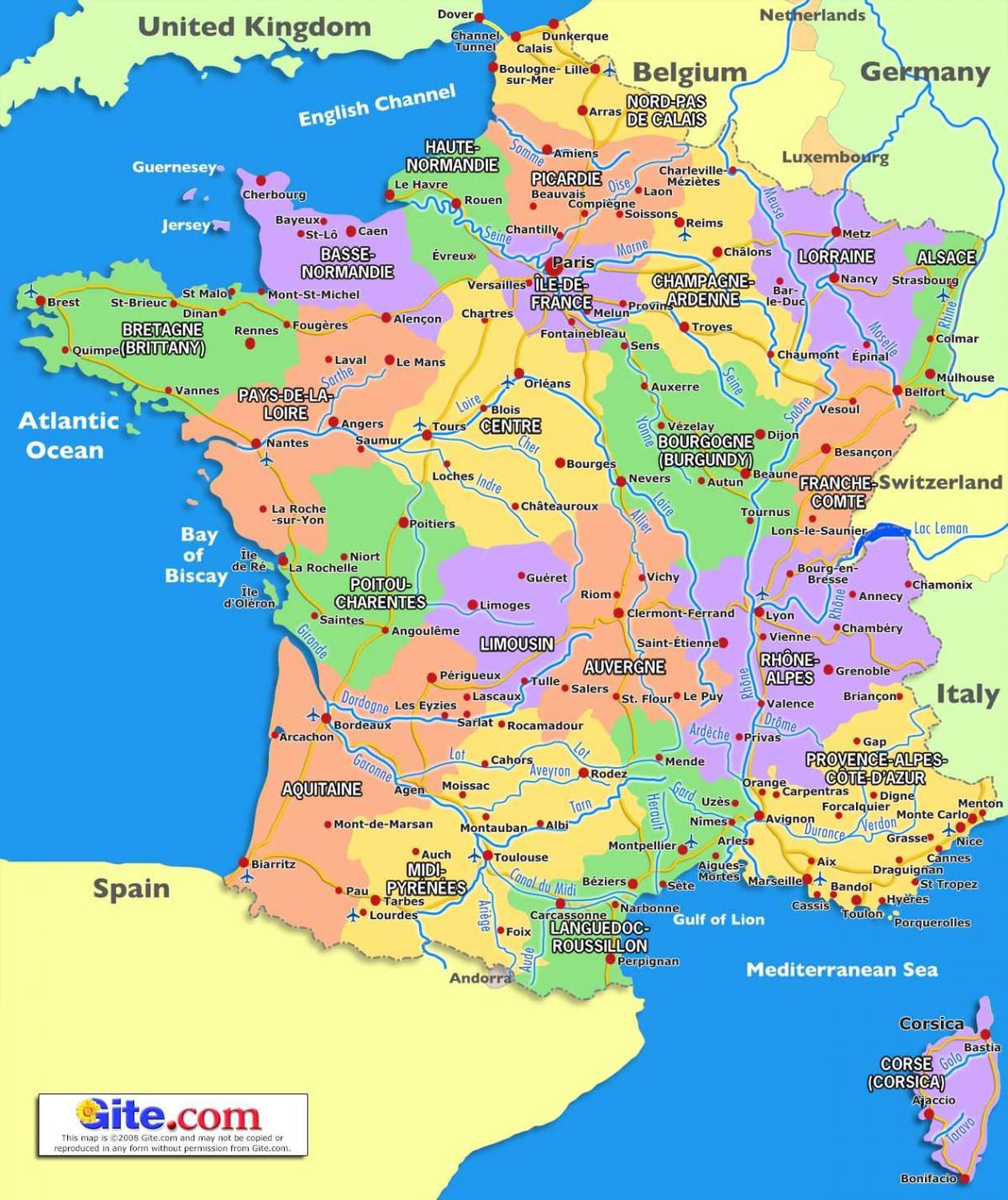 France in a map