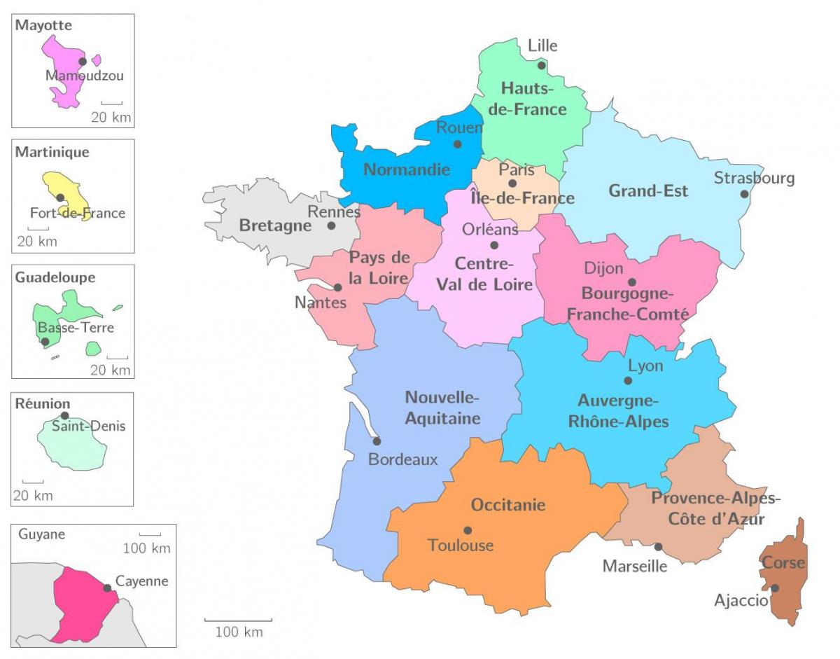 map region France