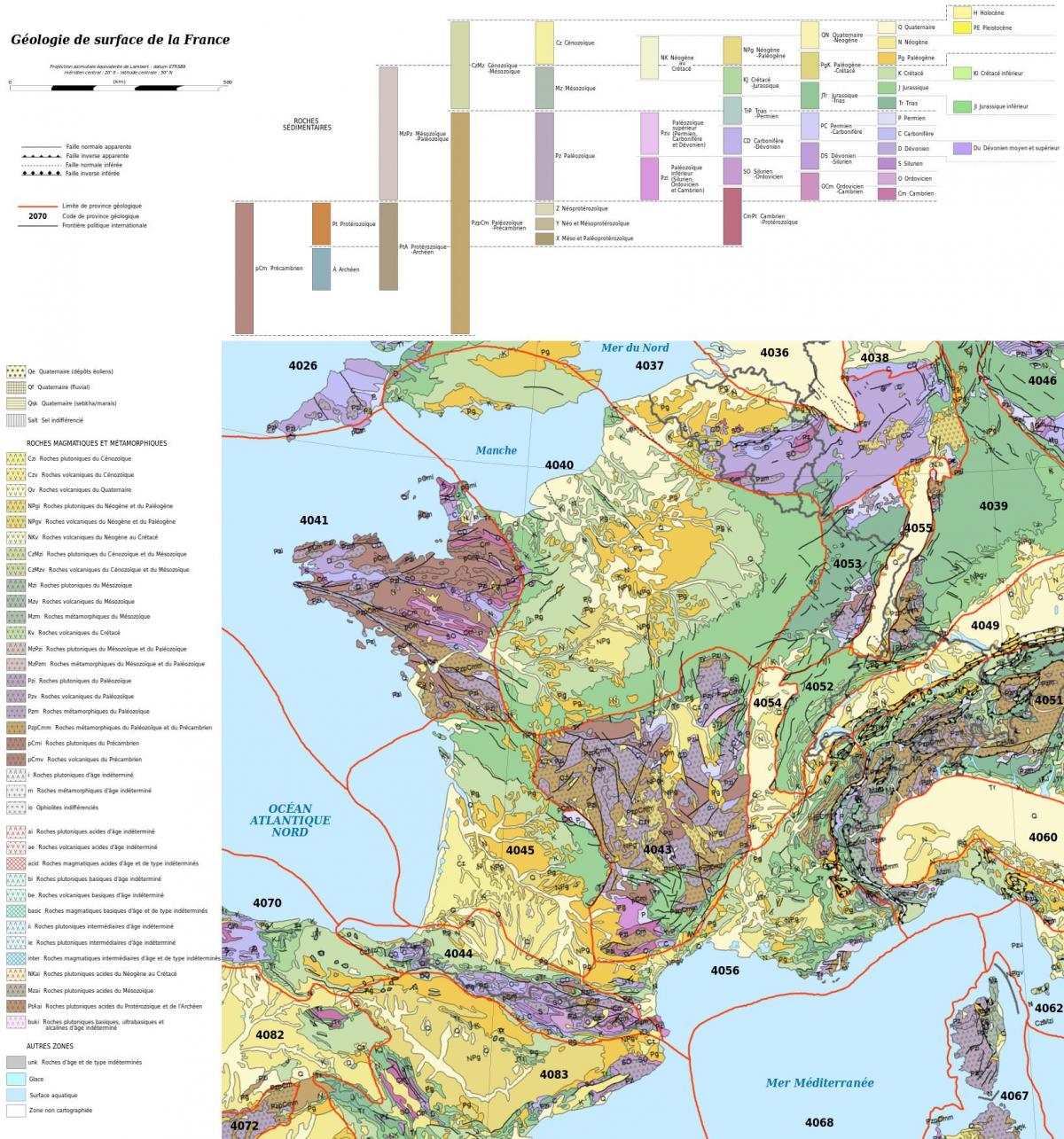 map of France geological