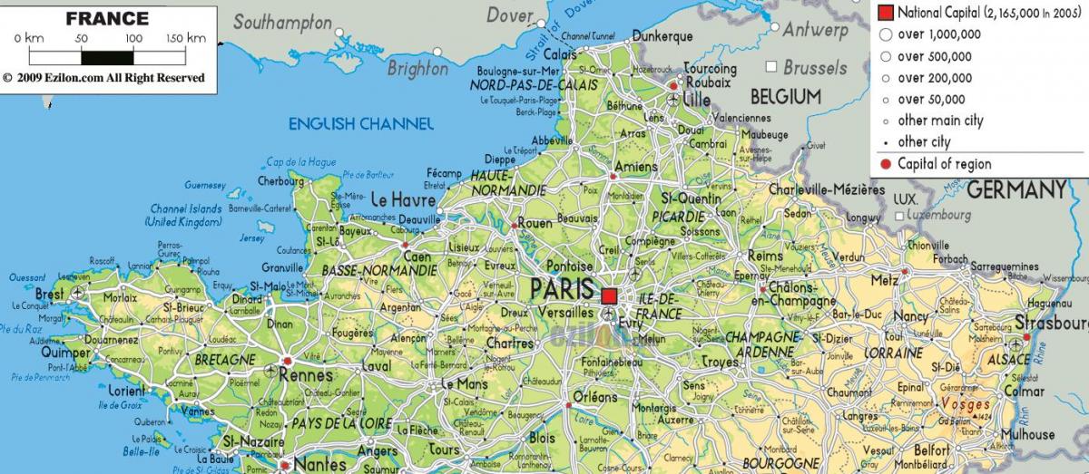 map of northern France with cities