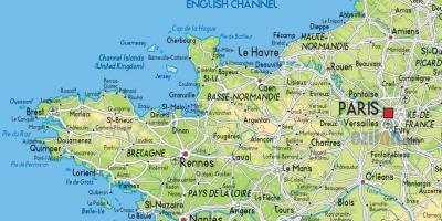Map of France northern coast