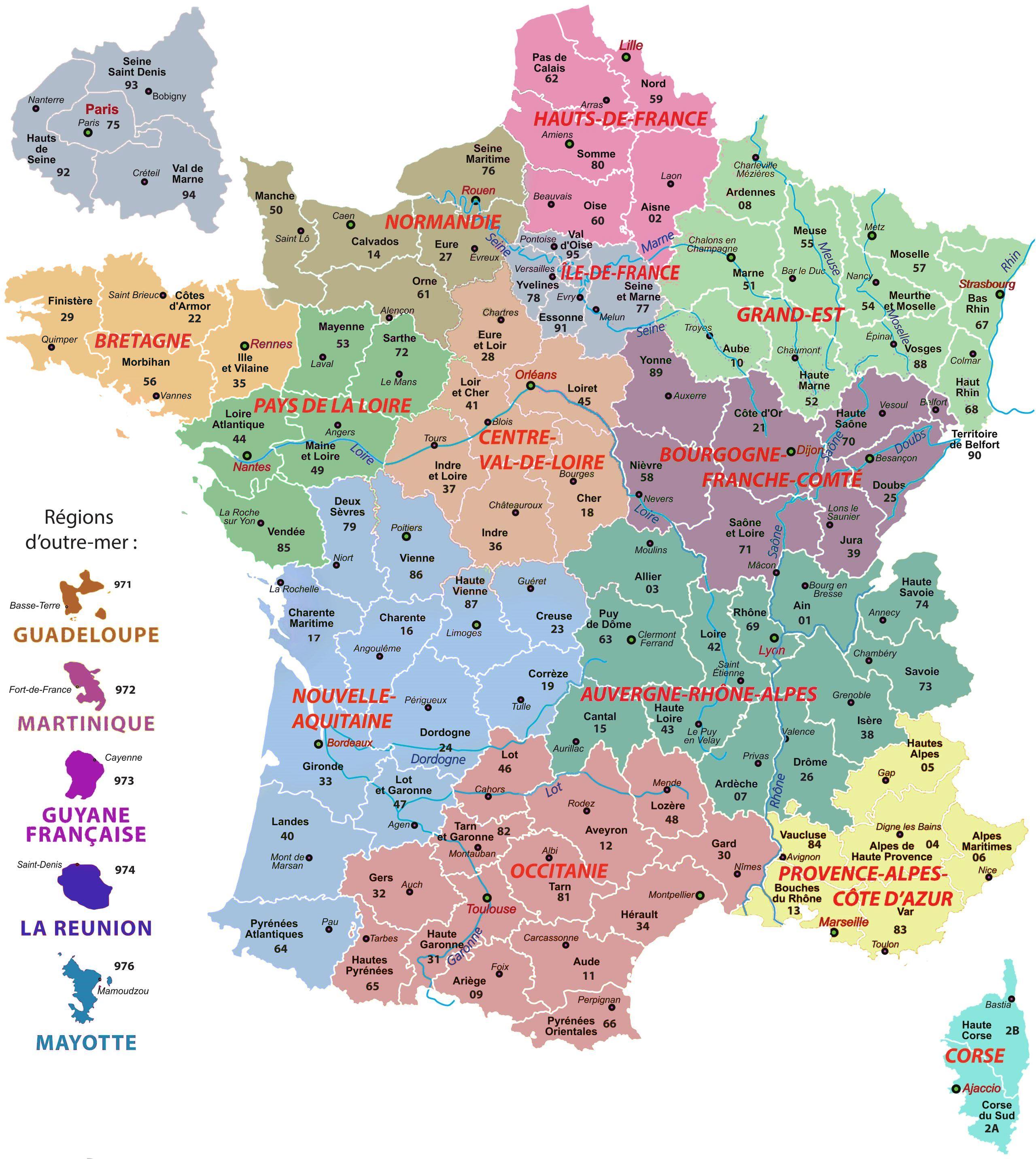 Political Map Of France - Political Map Of France With Cities (Western  Europe - Europe)