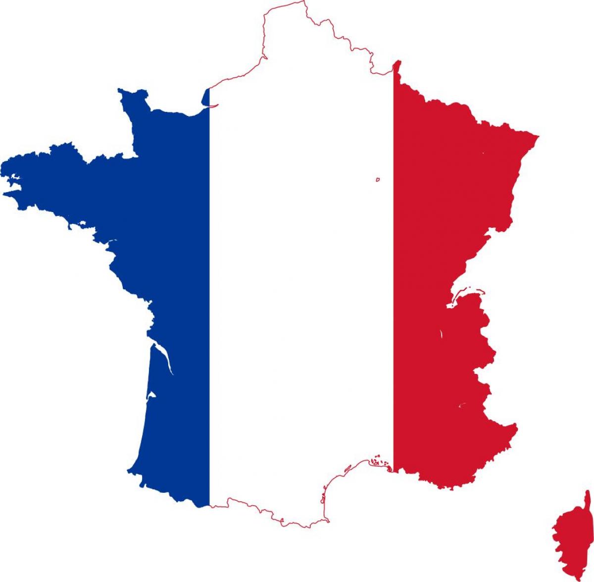 map of France flag