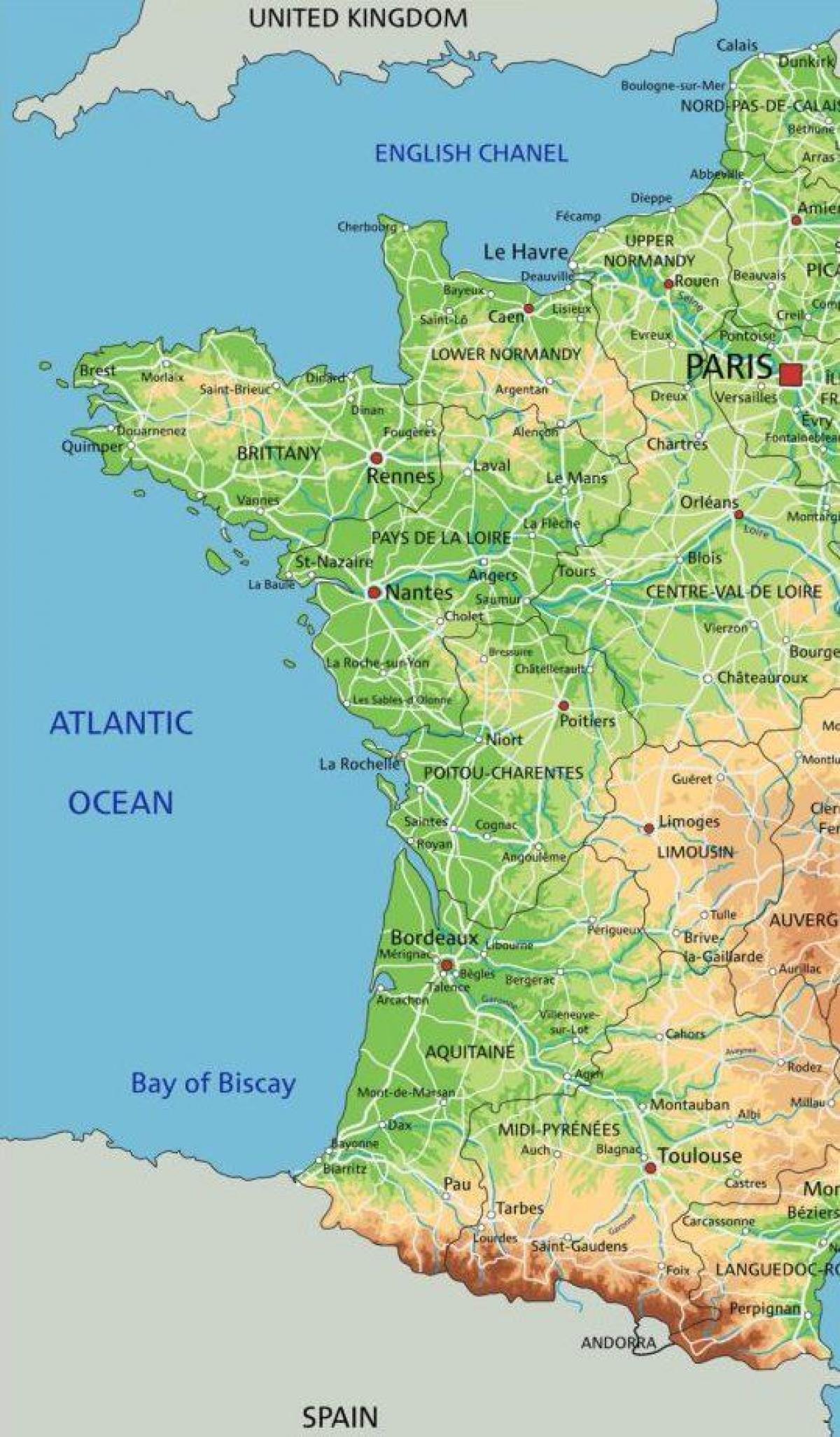 map of France western