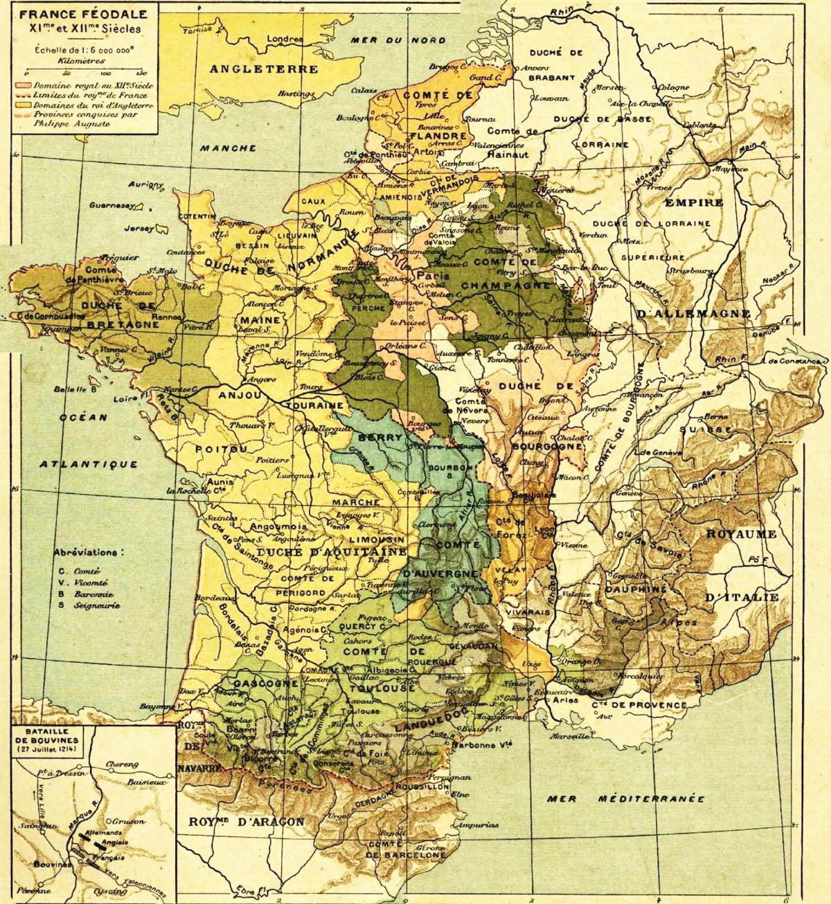 map of France medieval
