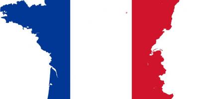 Map of France flag