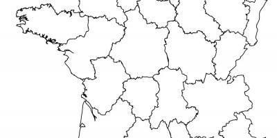Map of France black and white