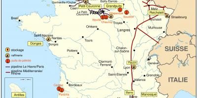 Map of France petrol