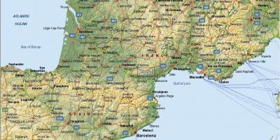 Map Of South Of France And Spain France Map - Maps France (Western Europe - Europe)