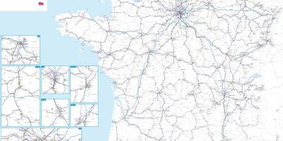 Map of France sncf